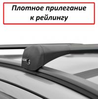 Багажник на крышу Suzuki SX4 2013-..., Lux Bridge, крыловидные дуги (черный цвет)