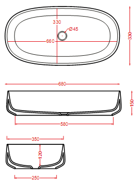 Раковина Artceram Cognac COL005 68х35 ФОТО