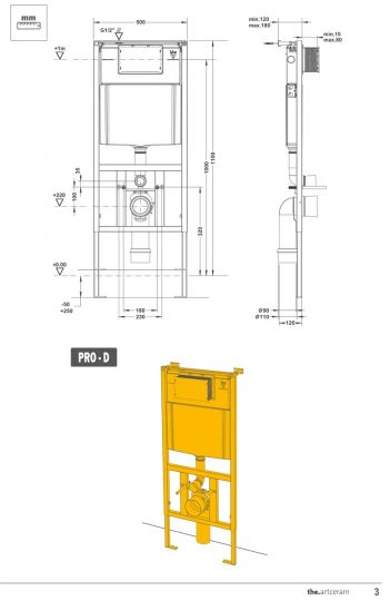 Инсталляция Artceram с унитазом A16 700.101.03 ФОТО