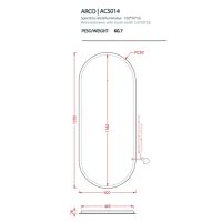 Зеркало Artceram Arco 500х1200 мм с LED-подсветкой и сенсорным выключателем ACS014 схема 2