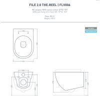 Подвесной черный унитаз Artceram File 2.0 370х520 мм FLV006 03 17 00 схема 2