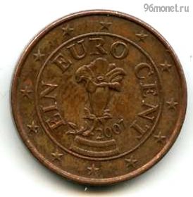 Австрия 1 евроцент 2007