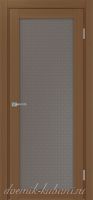Межкомнатная дверь ТУРИН 501.2 ЭКО-шпон Орех. стекло - Пунта бронза