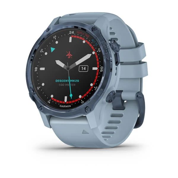 Garmin DESCENT MK2S голубой корпус c силиконовым ремешком цвета морской пены