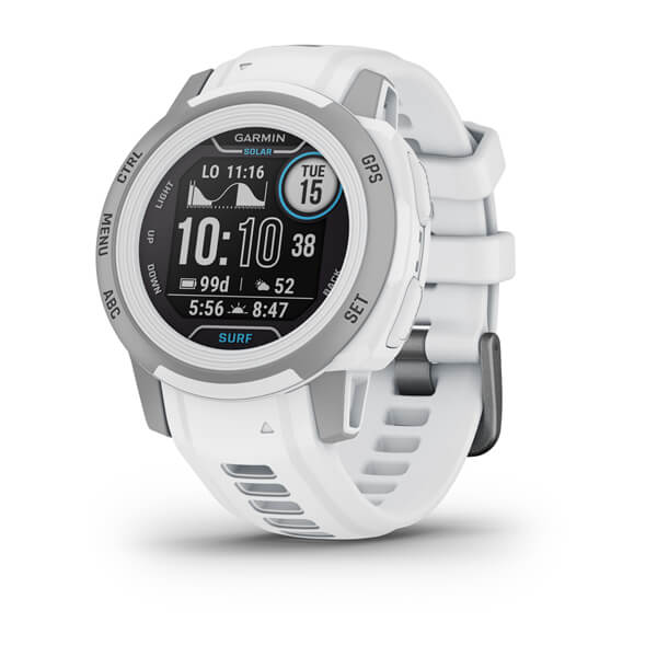 Умные часы Garmin INSTINCT 2S Solar Surf белый с серебристым безелем