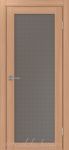Межкомнатная дверь ТУРИН 501.2 ЭКО-шпон Ясень тёмный. стекло - Пунта бронза