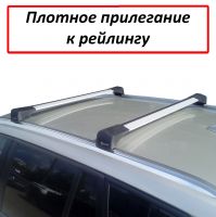 Багажник на крышу BMW X3 (F25) 2010-17, Lux Bridge, крыловидные дуги (серебристый цвет)
