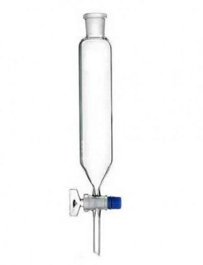 Воронка делительная ВД-1-50 мл, цилиндрическая, стекл.кран, (ГОСТ 25336-82)