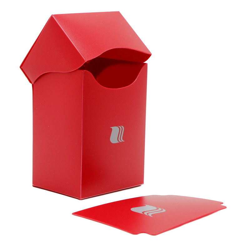 Пластиковая коробочка Blackfire - Красная (80+ карт)