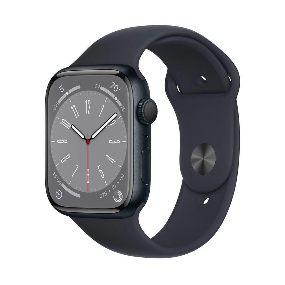 Apple Watch Series 8 41mm (GPS) Midnight Aluminum Case with Midnight Sport Band (M/L) (MNU83)