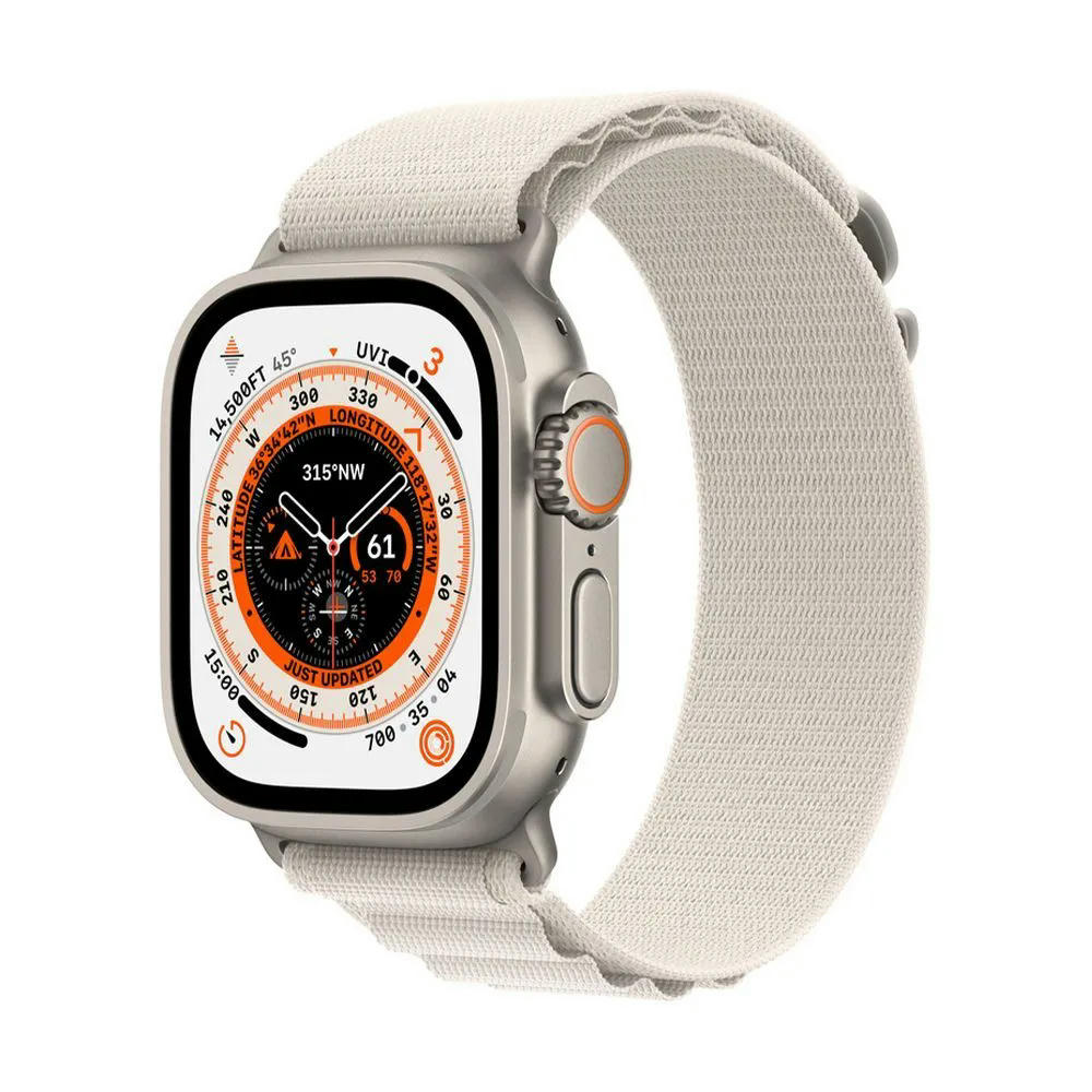 Apple Watch Ultra 49 mm (GPS+Cellular) Titanium Case Starlight Alpine Loop (M) (MQFC3/MQF03/MQFR3)