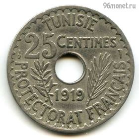 Тунис 25 сантимов 1919