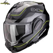 Шлем Scorpion Exo-Tech Evo Pro Commuta, Желто-черно-серебристый