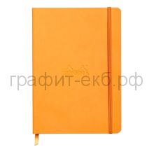 Книжка зап.Clairefontaine Rhodiarama А5+ 80л.точка мягк.обл.Orange Светло-оранжевый 90г/м2 117465C