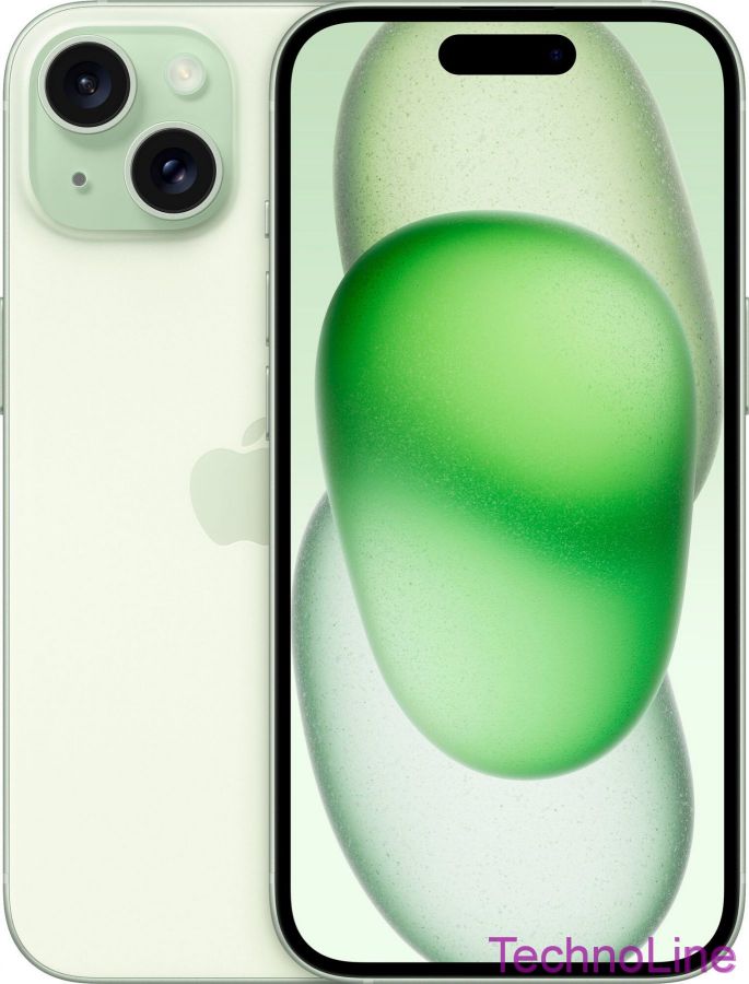 Смартфон Apple iPhone 15 128 ГБ, зелeный EU