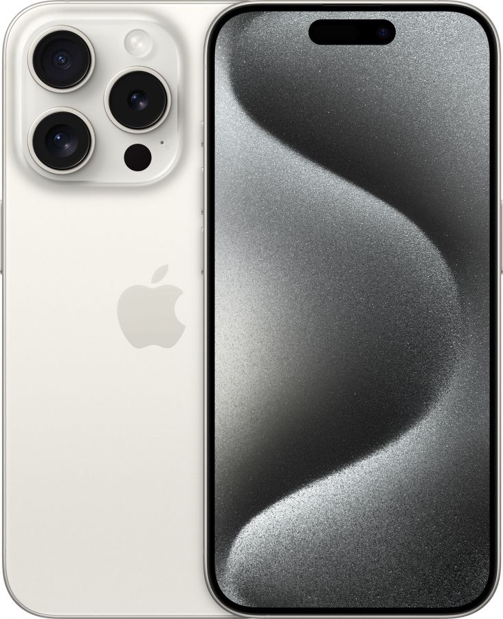 Смартфон Apple iPhone 15 Pro 128 ГБ, Dual: nano SIM + eSIM, белый титан [Japan]