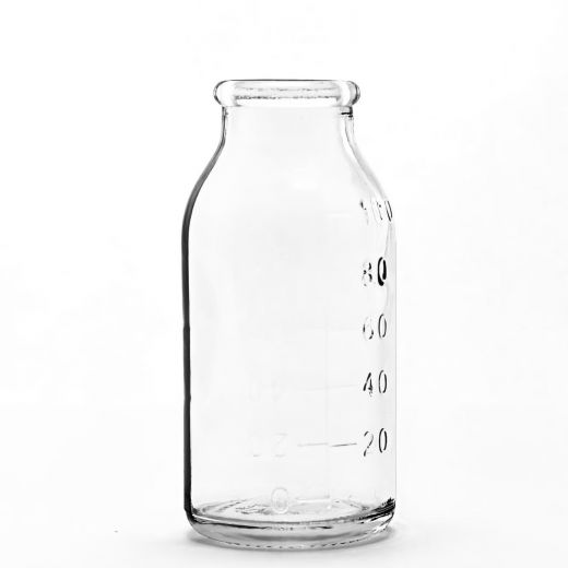 Бутылка стеклянная 100 мл для крови, трансфузионных и инфузионных препаратов, G34, без пробки, упаковка 120 шт