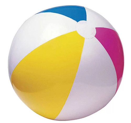 Мяч надувной разноцветный 24"(61см), от 3 лет, в пакете