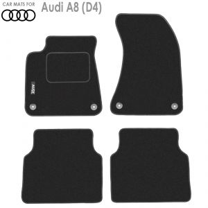 Коврики текстильные для Audi A8 (D4 / 4H) в салон автомобиля Duomat (Польша) - 4 шт