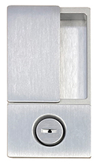 Дверная ручка для двери купе AGB WAVE WC (Матовый хром) В30002.00.32 + замок AGB SCIVOLA TRE B08981.50.34