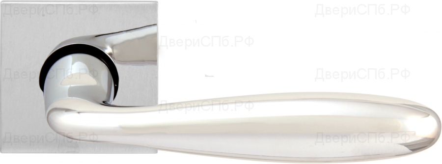 Дверная ручка на розетке 115K Goccia Полированный хром (50PVC)